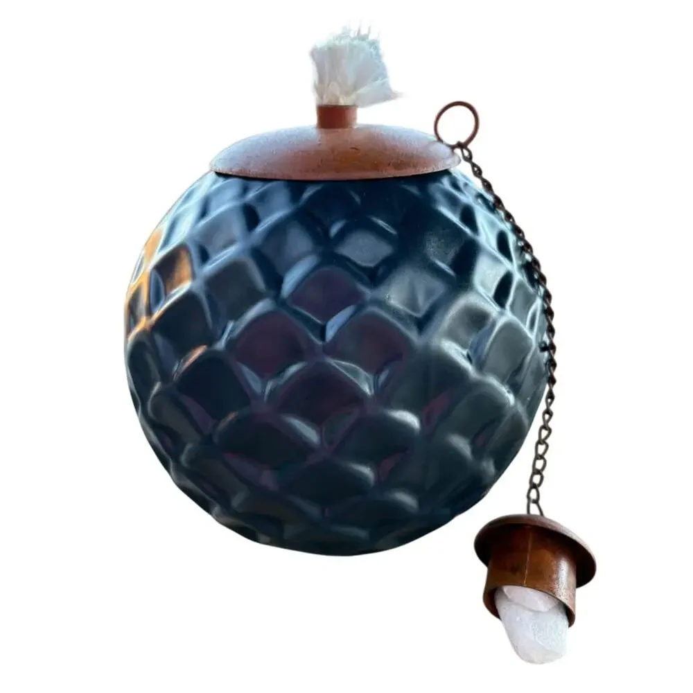 Cassa México Ceramic Refillable Outdoor Patio Torch lantern l New in box